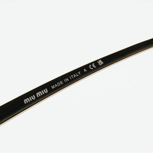 Miu Miu MUA56S 5AK20I Sunglasses Gold Geometric Frame, Purple Brown Lenses main image 5